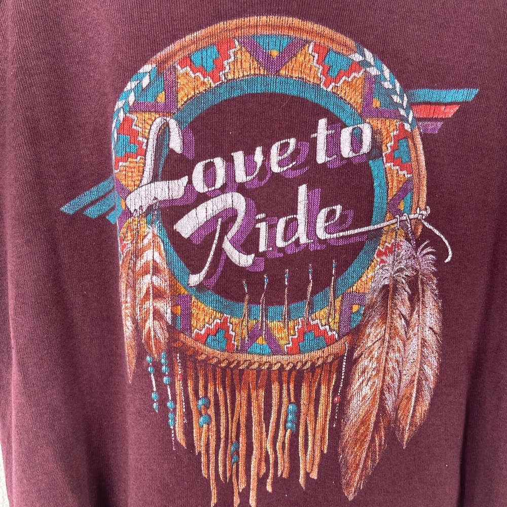 Vintage “love to ride” crop tank top - Picture 2 of 9